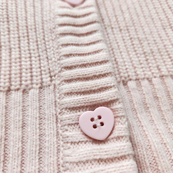 Sweet Society Pink Sakura Oversized Cropped Cardigan Sweater Soft Cute Cozy XL - Picture 7 of 12